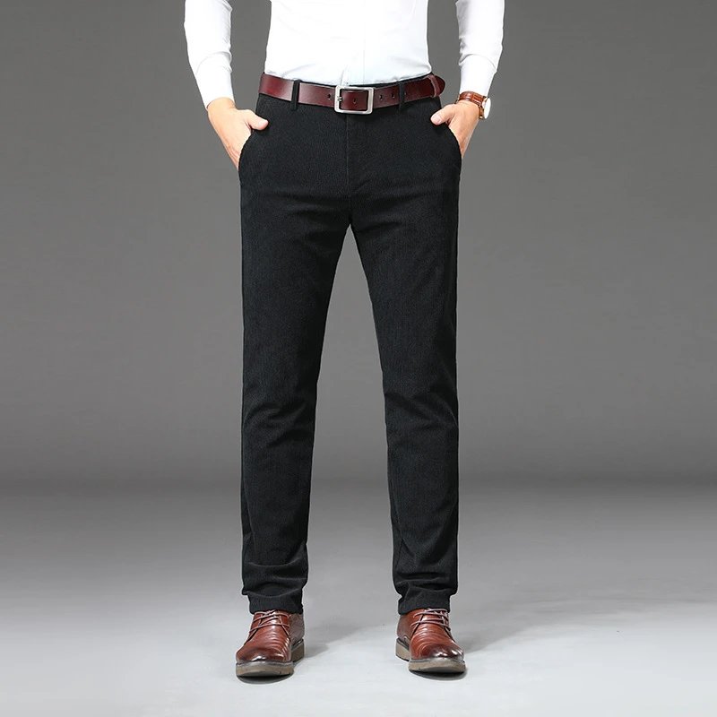 Design Classic Fit Corduroy Pants Black