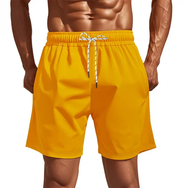 Design Drawstring Waist Shorts Beige Shorts - 14