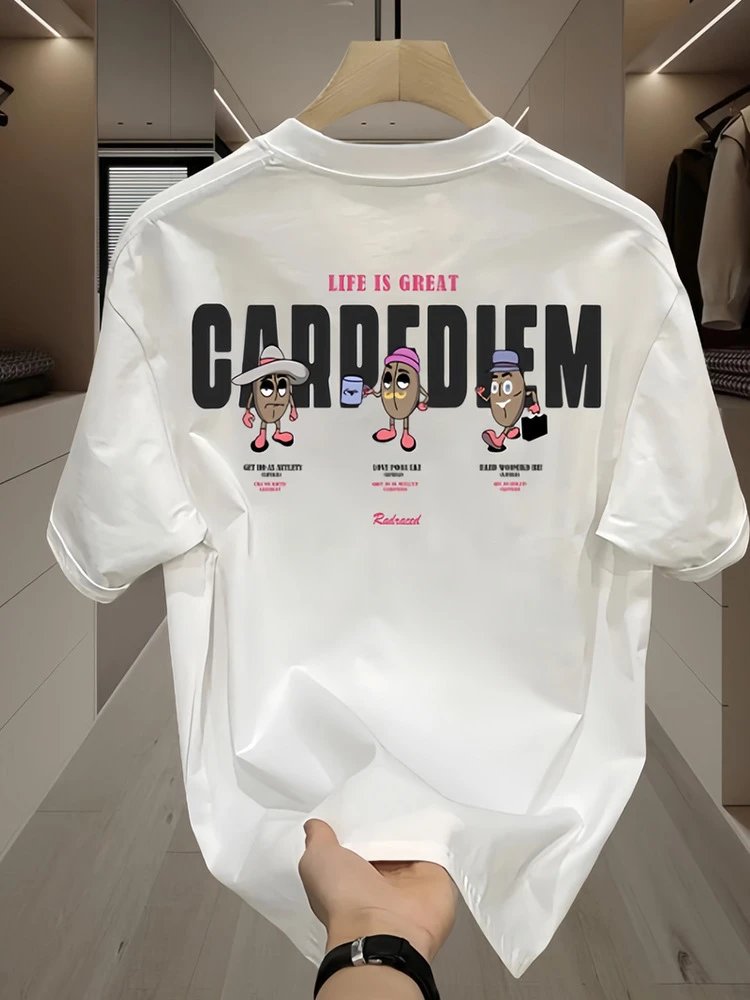 A37-White-Coffee Person Pink/Front and Back