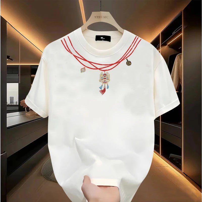 白色+ 领下国潮舞狮铃铛