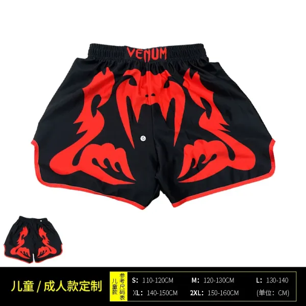 UFC x Venum Venum Sports Black Satin Muay Thai Shorts - 8
