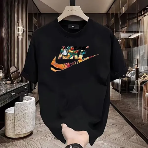 Nike Swoosh Graphic Print White T-Shirt - 6