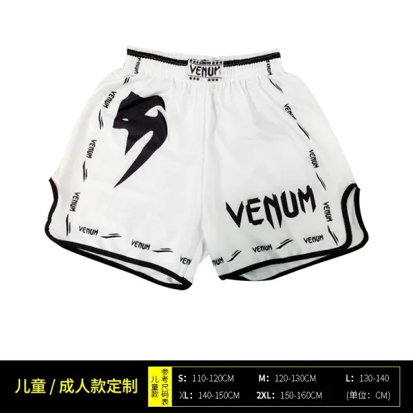 UFC x Venum Venum Sports Black Satin Muay Thai Shorts - 13