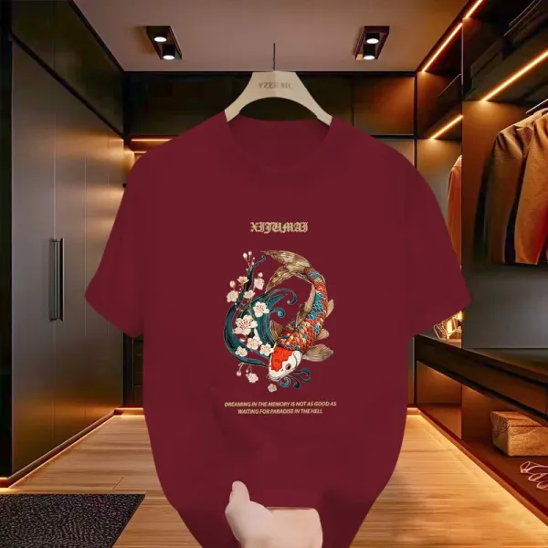 Design YZEE MC Snake 'Fu' Graphic T-Shirt Burgundy T-Shirts - 6