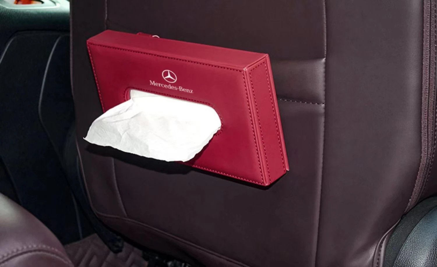 Design Mercedes-Benz Center Console Armrest Tissue Box Holder Black Automotive Accessory Accessories - 22