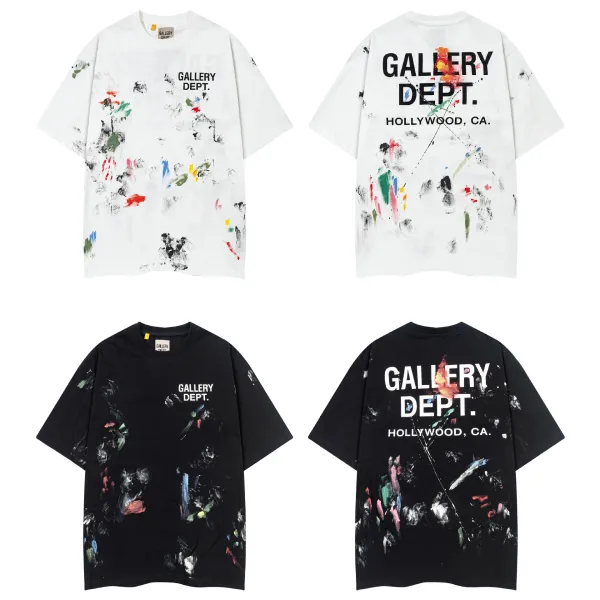 Gallery Dept. Paint Splatter Graphic T-Shirt Black - 4