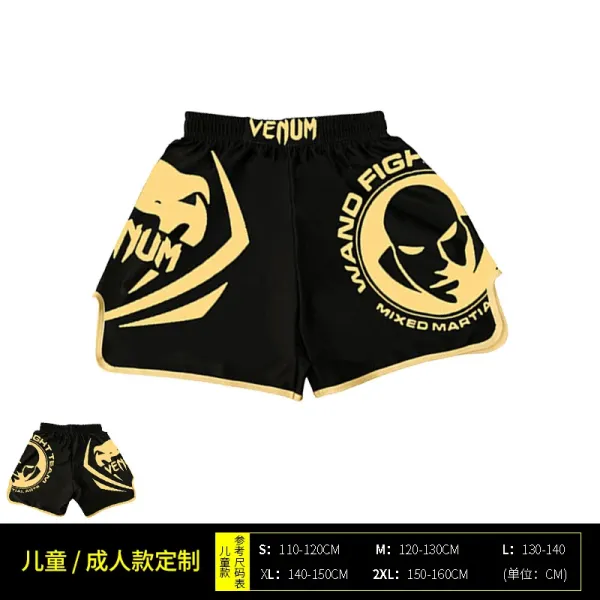 UFC x Venum Venum Sports Black Satin Muay Thai Shorts - 25