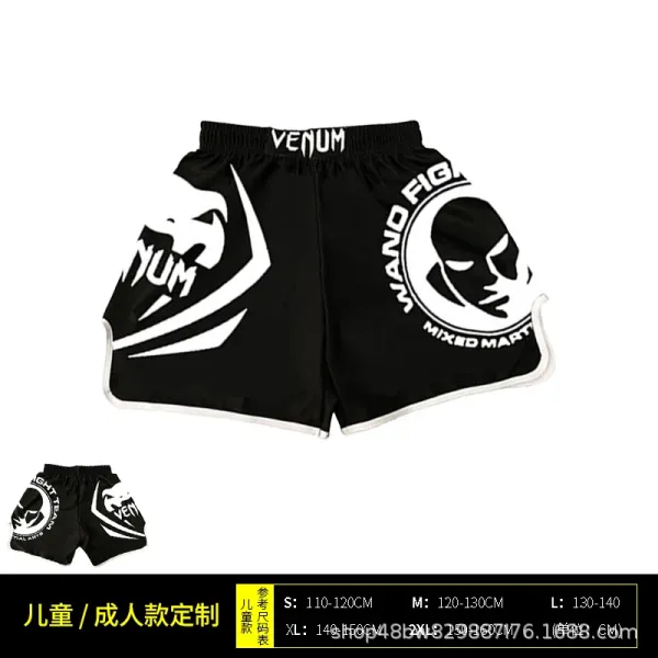 UFC x Venum Venum Sports Black Satin Muay Thai Shorts - 29