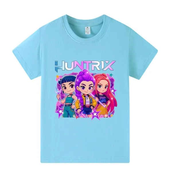 Design Huntrix Graphic Print Pink T-Shirt T-Shirts - 9