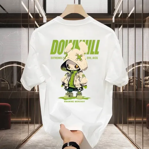 Design Downhill x Evil AICG Graphic Print Black T-Shirt - 9