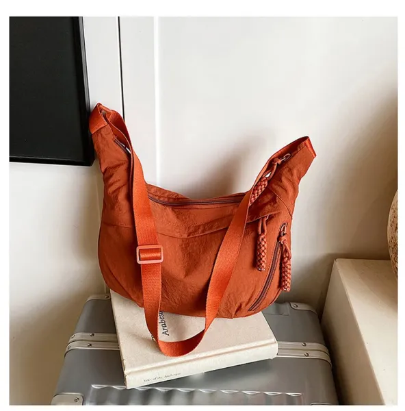 Design Hobo Bag Blue Minimalist Shoulder Bag - 25