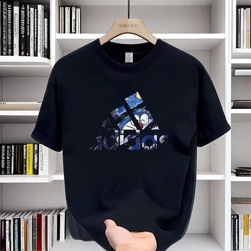 Adidas x Doraemon Graphic Print Black T-Shirt - 6