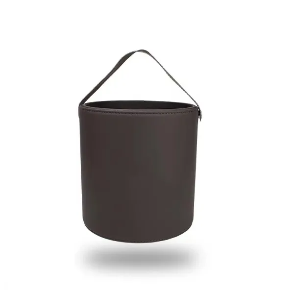 Design Bucket Bag Brown Leather-Effect Handbags - 1