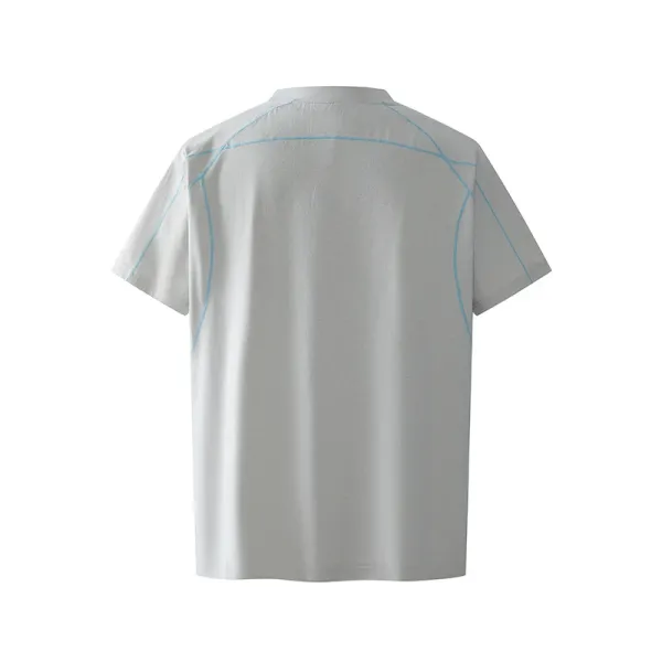 Design Performance T-Shirt Black with Lime Green Stitching - 12