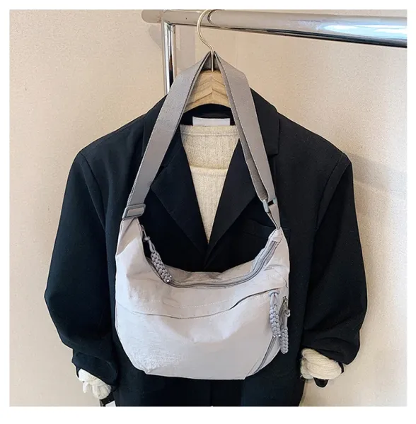 Design Hobo Bag Blue Minimalist Shoulder Bag - 33