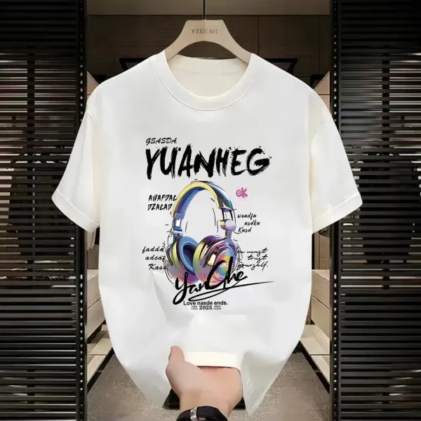 Design Yuanhe Graphic Print Black T-Shirt T-Shirts - 8