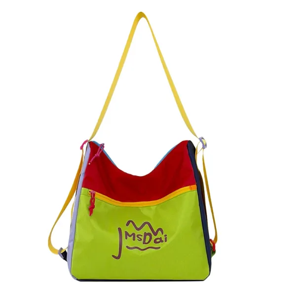Design JMsDai Colorblock Hobo Bag Multicolor Shoulder Bag Hobo Bag - 1