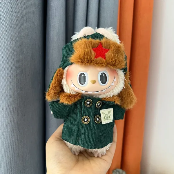 Pop Mart Labubu Duffle Coat Green Plush Doll Accessories - 20