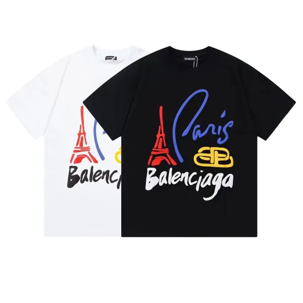 Balenciaga Distorted Logo White T-Shirt - 3