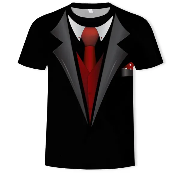 Design Leprechaun Tuxedo Graphic Green T-Shirt - 6