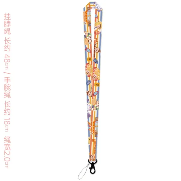 Pop Mart Lanyard Multicolor Cartoon Print Neck Strap Accessories - 1