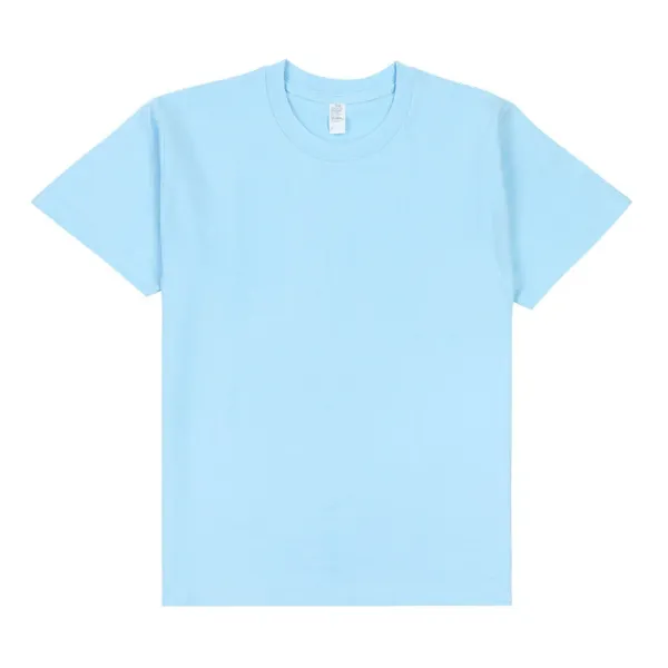 Design Basic Crew Neck T-Shirt Light Blue - 1
