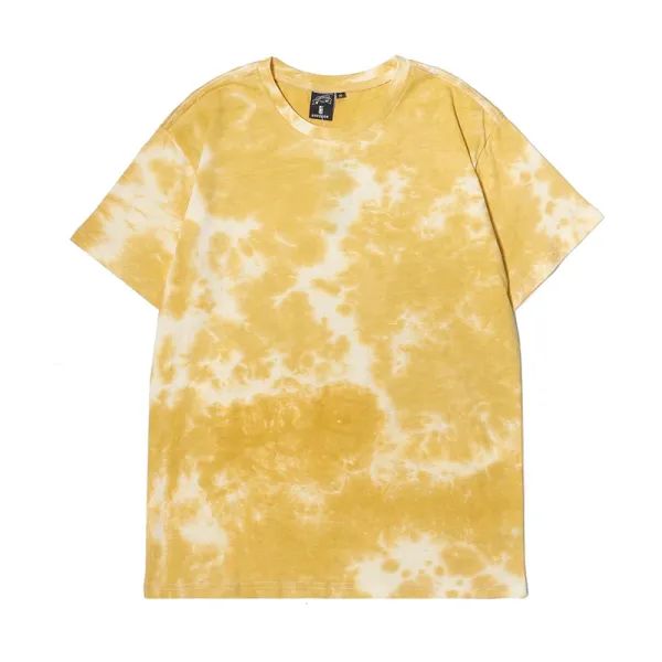 Design Abstract Brushstroke Print Black T-Shirt - 20