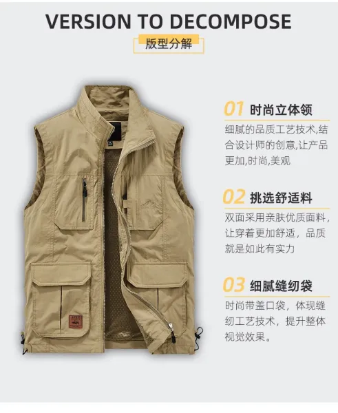 Design Jeep Spirit Utility Vest Navy Outerwear.vest - 7
