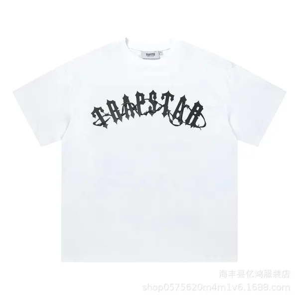 Trapstar Tra Star Blue Print White T-Shirt - 68