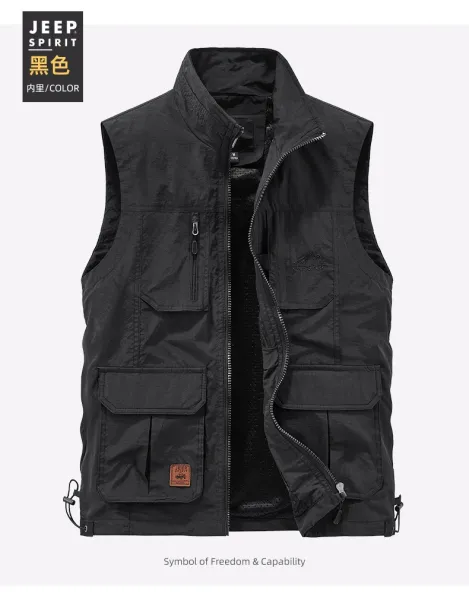 Design Jeep Spirit Utility Vest Navy Outerwear.vest - 13