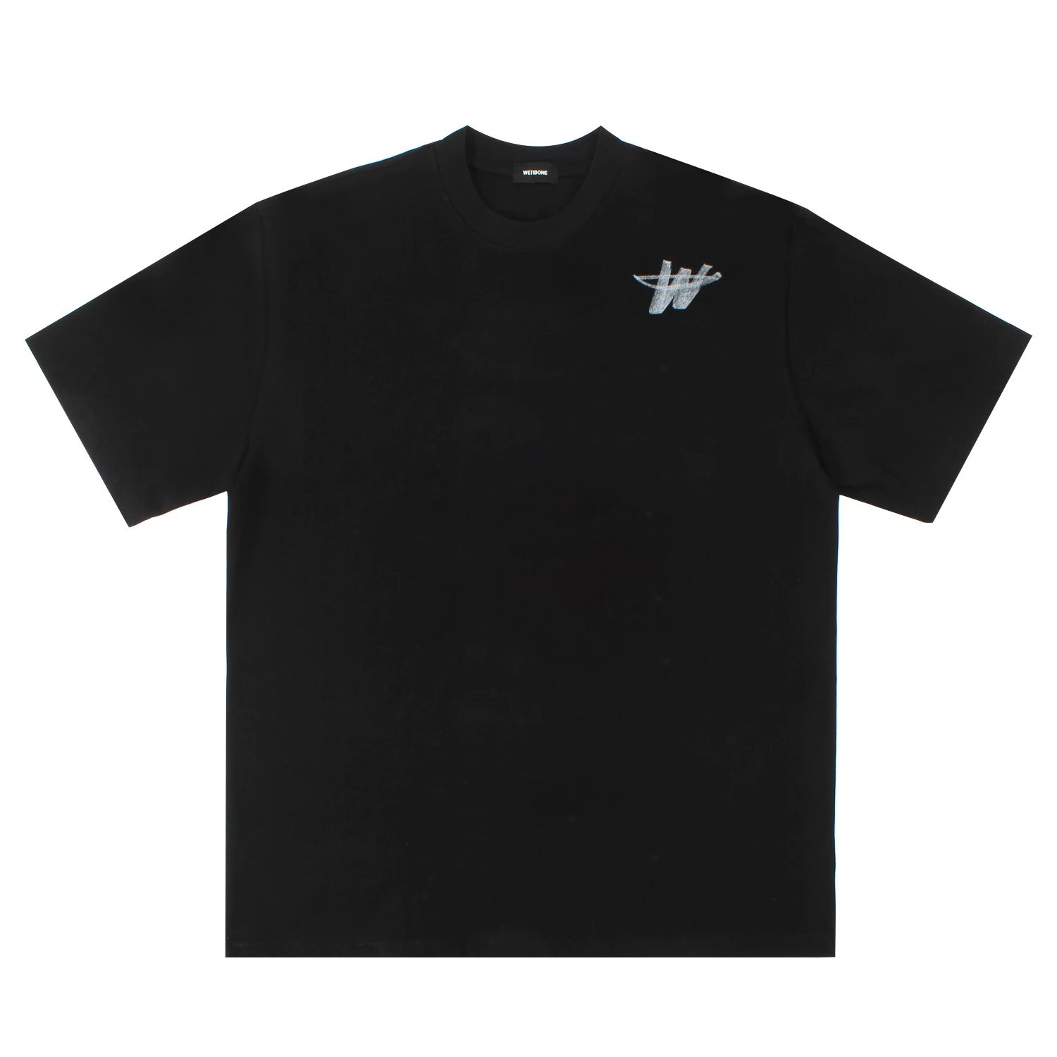 WETIDONE T-Shirts Short-Sleeve Crewneck — w 36 Black