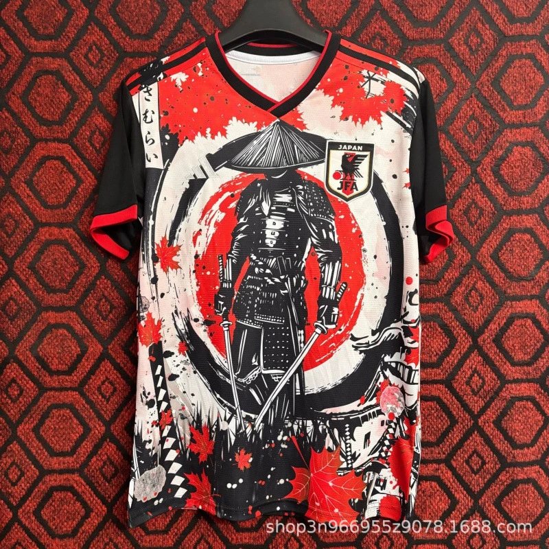 Japan Football Association Samurai Warrior Graphic Jersey Red / Black / White