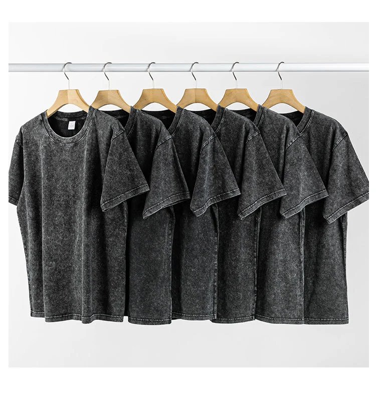 Design Acid Wash Black T-Shirt Tops.t Shirts - 12