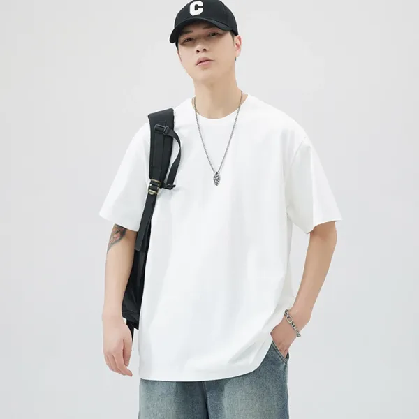 Design Oversized Crewneck T-Shirt White - 1