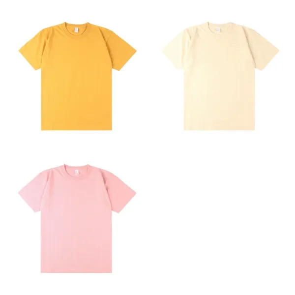 Design Basic Crew Neck Orange T-Shirt - 15