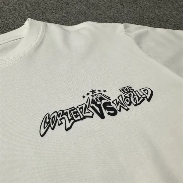 Corteiz Script Logo White T-Shirt - 6