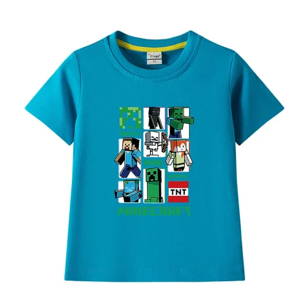 Design Minecraft Graphic Print Pink T-Shirt T-Shirts - 12