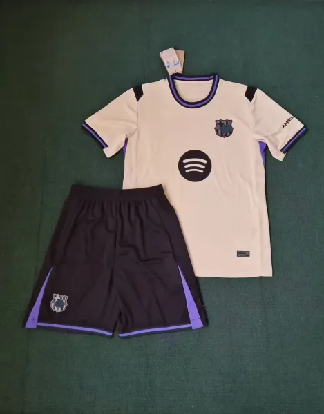FC Barcelona 2024-25 Third Kit White / Purple Jersey and Shorts Set - 4