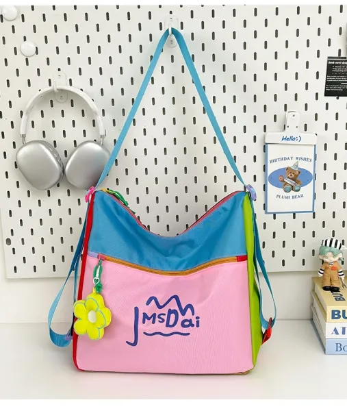 Design JMsDai Colorblock Hobo Bag Multicolor Shoulder Bag Hobo Bag - 32