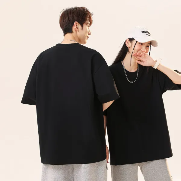 Design Basic Crew Neck Black T-Shirt Tops.t Shirts - 12