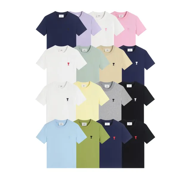 AMI Paris Classic Heart Logo Beige T-Shirt - 2