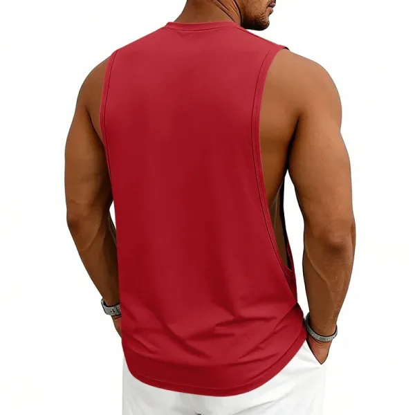 Design X Logo Cut-Out Sleeveless Tank Beige Vest-Top - 30