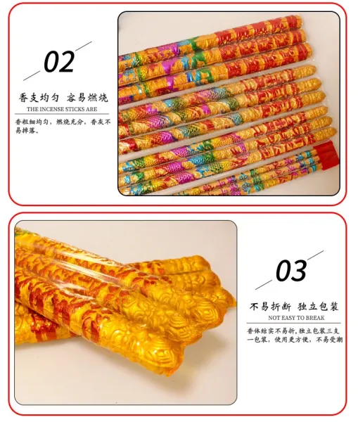 Design Incense Sticks Gold Color Ritual Set Accessories - 3