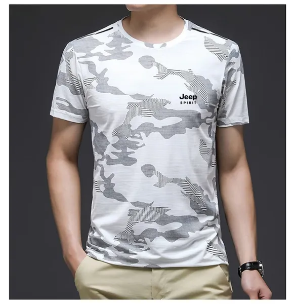 Design Jeep Spirit Camo Print Black T-Shirt T-Shirts - 14