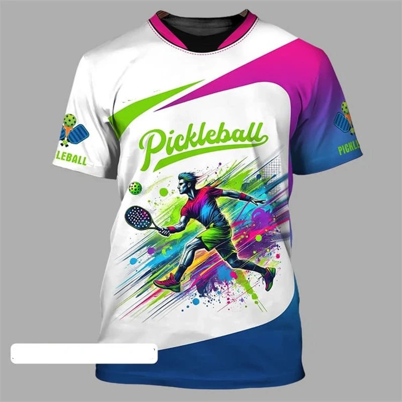 Design Pickleball Graphic Performance T-Shirt Orange Yellow Black T-Shirts - 9