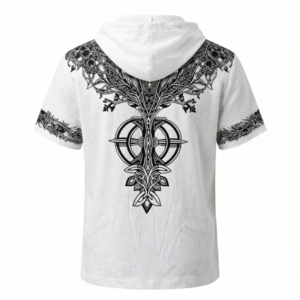 Design Tree of Life Hooded Tee Army Green Hoodie - 35
