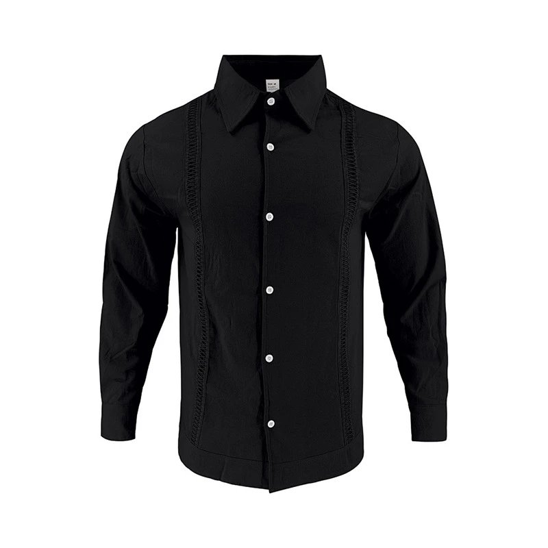 Design Guayabera-Style Shirt Army Green Shirt Tops Shirt - 53