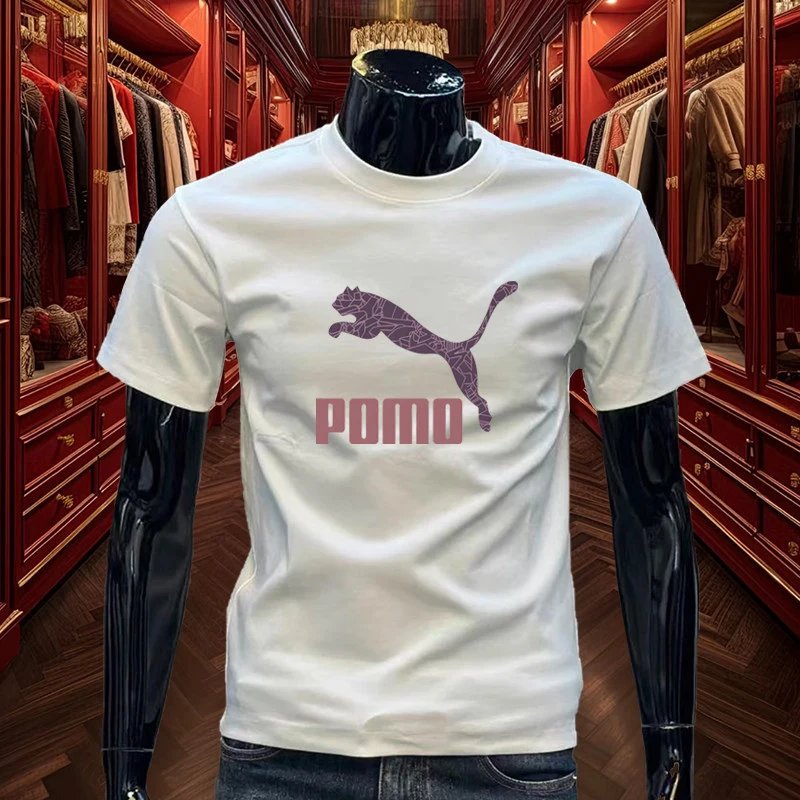 Puma Logo Tee Burgundy T-Shirt - 21