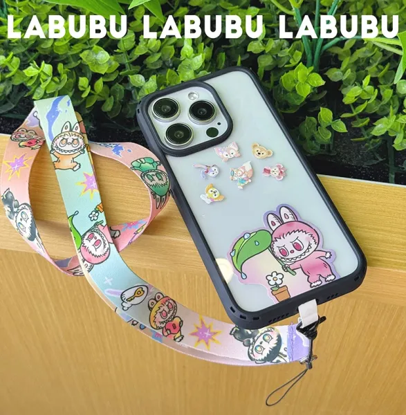 Design Lanyard with Cartoon Print Multicolor Neck Strap Accessories - 15