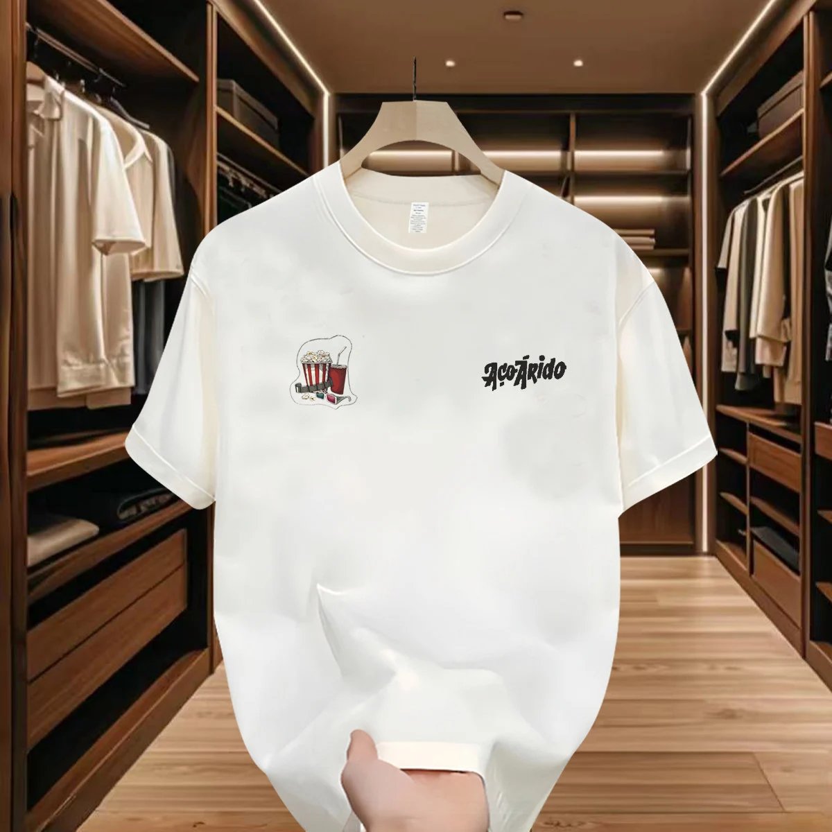 Design AcoÁrido Popcorn & Soda Graphic T-Shirt White - 2